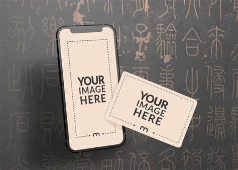 nfc card mockup|nfc card with 3d iphone.